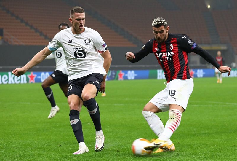 Sven Botman (L) in action for Lille